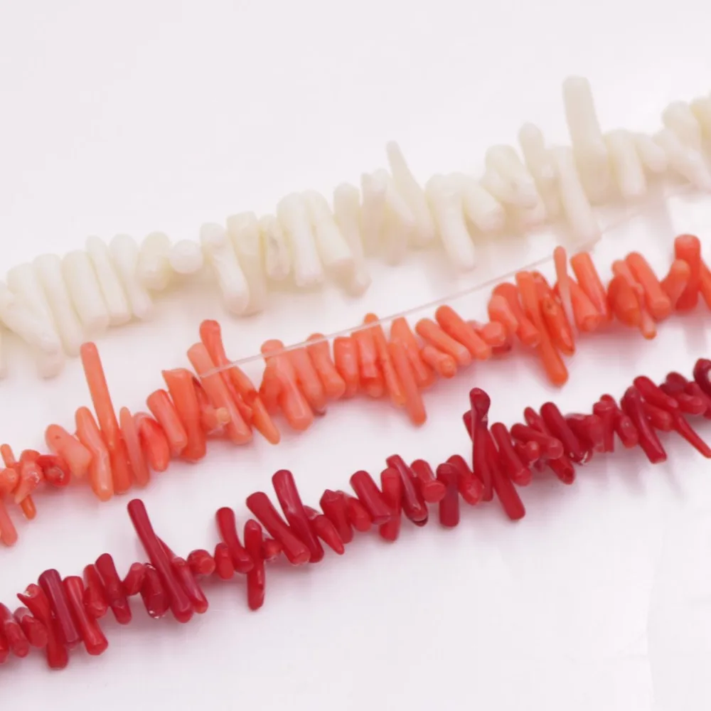 7mm-17mm Stick Shape Coral Stone Loose Beads 15" Jewelry Making DIY White Red Orange Choose
7mm-17mm Stick Shape Coral Stone Loose Beads 15" Jewelry Making DIY White Red Orange Choose