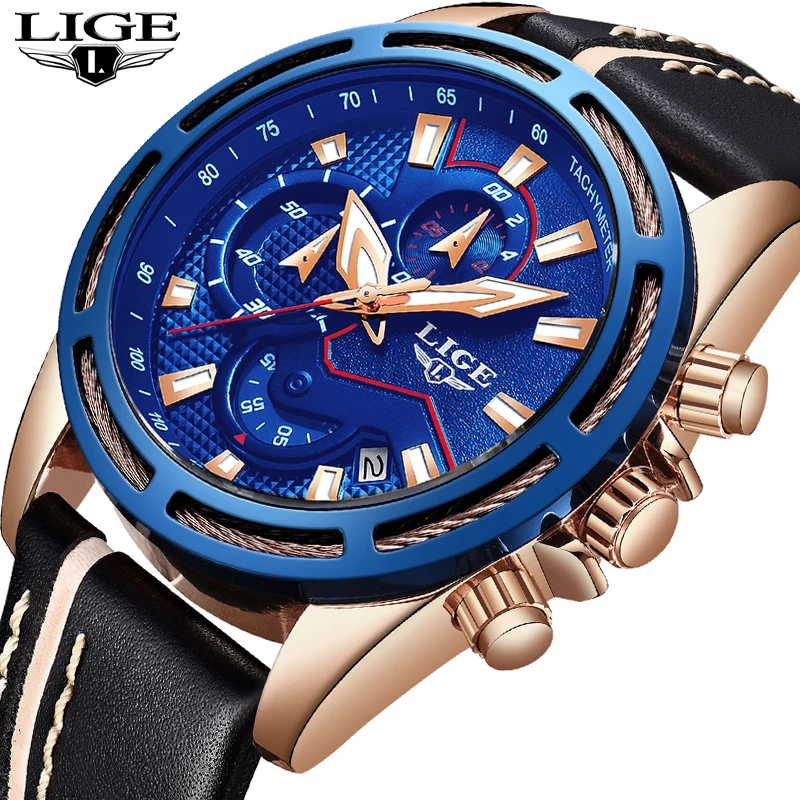 Men Watches Chronograph LIGE Top Luxury Brand Men Military Sport Wristwatch Quartz Watch Relogio Masculino support dropshipping
Men Watches Chronograph LIGE Top Luxury Brand Men Military Sport Wristwatch Quartz Watch Relogio Masculino support dropshipping