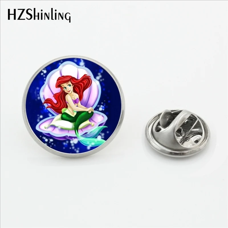 New Fashion Ariel the Little Mermaid Lapel Pin Women Fairytale Mermaid inspired Lapel Pins Glass Dome Stainless Steel Collar Pin
New Fashion Ariel the Little Mermaid Lapel Pin Women Fairytale Mermaid inspired Lapel Pins Glass Dome Stainless Steel Collar Pin