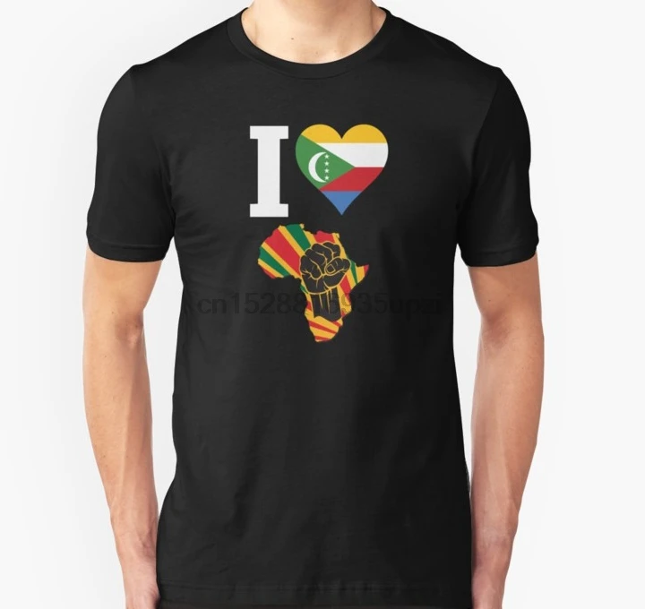 Men Short sleeve tshirt I Love Africa Map Black Power Comoros Flag T Shirt T Shirt Women t-shirt
Men Short sleeve tshirt I Love Africa Map Black Power Comoros Flag T Shirt T Shirt Women t-shirt