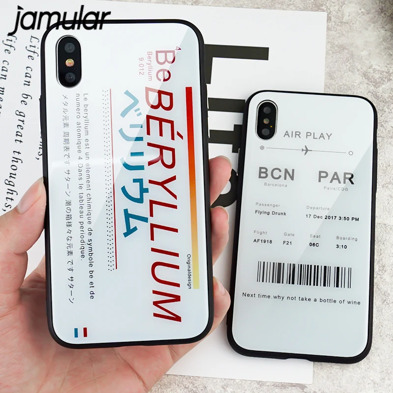 JAMULAR Japanese Style Air Tickets Phone Case For iPhone 7 X 8 6 6s Plus Hard Tempered Glass Cover For iPhone 8 Simple Shell
JAMULAR Japanese Style Air Tickets Phone Case For iPhone 7 X 8 6 6s Plus Hard Tempered Glass Cover For iPhone 8 Simple Shell