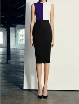New 2018 Women Bandage Dress Black White Blue Patchwork O-Neck Celebrity Evening Party Bodycon dresses Summer's Dress Vestido
New 2018 Women Bandage Dress Black White Blue Patchwork O-Neck Celebrity Evening Party Bodycon dresses Summer's Dress Vestido
