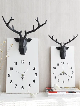 Nordic wall clock hanging table creative mute clock European living room bedroom antler decorative clock quartz wall clock
Nordic wall clock hanging table creative mute clock European living room bedroom antler decorative clock quartz wall clock
