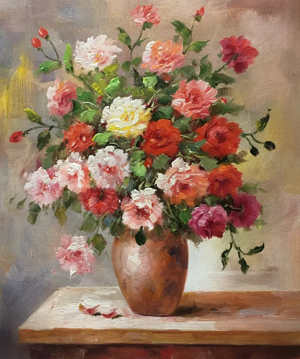 100% Hand Painted Modern Flower Oil Painting on Canvas High Quality Flower Canvas Painting Wall Art Picture for Home Decoration
100% Hand Painted Modern Flower Oil Painting on Canvas High Quality Flower Canvas Painting Wall Art Picture for Home Decoration