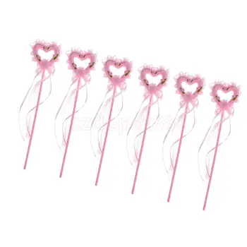 6 Pieces Princess Pink Heart Shape Princess Fairy Magic Wand for Kids Party Halloween Costumes
6 Pieces Princess Pink Heart Shape Princess Fairy Magic Wand for Kids Party Halloween Costumes