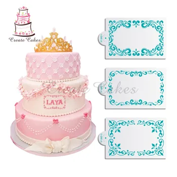 3Pcs/set Flower Frame Cake Stencil Cake Decorative Stencil Baking Mold Plastic Stencil Fondant Cake Decorating Tool 
3Pcs/set Flower Frame Cake Stencil Cake Decorative Stencil Baking Mold Plastic Stencil Fondant Cake Decorating Tool