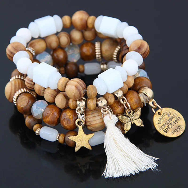 4pcs /Set Charm Wood Beads Bracelet for women Ethnic Tension Mount Round Men Bracelets & Bangles Jewelry Pulseira Masculina
4pcs /Set Charm Wood Beads Bracelet for women Ethnic Tension Mount Round Men Bracelets & Bangles Jewelry Pulseira Masculina