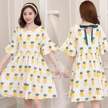 Maternity dresses 2019 summer new Korean fashion pineapple print bow loose pregnant women dress pregnancy clothes vestidos
Maternity dresses 2019 summer new Korean fashion pineapple print bow loose pregnant women dress pregnancy clothes vestidos