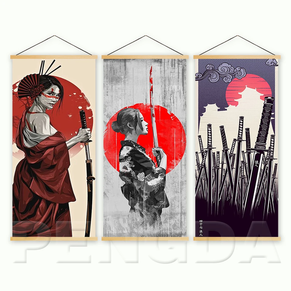Home Decoration Nordic Style Wall Art Japanese Figures Painting Solid Wood Hanging Scrolls Canvas Print Simple Picture Poster
Home Decoration Nordic Style Wall Art Japanese Figures Painting Solid Wood Hanging Scrolls Canvas Print Simple Picture Poster
