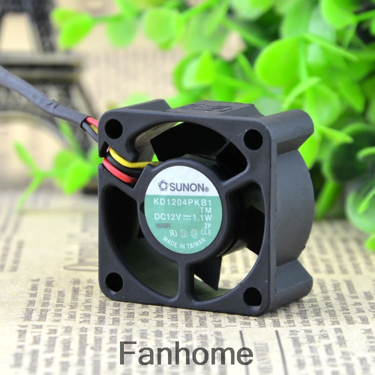 For SUNON Jianzhan KD1204PKB1 12V 1.1W 4CM 4020 40*40*20 3-wire fan