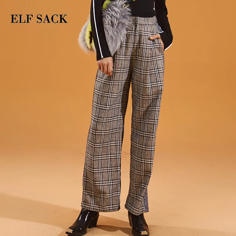 ELF SACK Autumn New Woman Pants Casual Woven Plaid Mid Women Wide Leg Pants Chic Vintage Full Length Femme Skinny Trousers
ELF SACK Autumn New Woman Pants Casual Woven Plaid Mid Women Wide Leg Pants Chic Vintage Full Length Femme Skinny Trousers