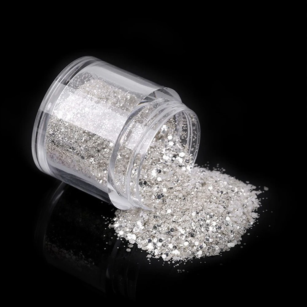 1 Box Glitter Powder For Gel Nail Polish Silver Sequins Holographic Powder Metal Colors Shinning Manicure Nail Art Decoration
1 Box Glitter Powder For Gel Nail Polish Silver Sequins Holographic Powder Metal Colors Shinning Manicure Nail Art Decoration