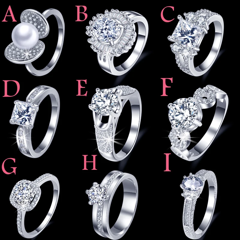 Hot Sale My Princess Queen Ring Crystal Silver Plated AA Cubic Zircon Rings For Women Wedding Engagement Jewelry UR132 | Украшения и
