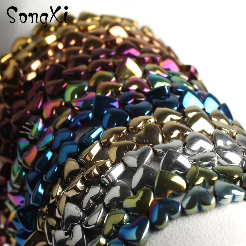 Wholesale HEART Shape Plating HEMATITE Stone Loose Spacer Beads for Jewelry Making Diy Bracelet Necklace 5x6mm 68pcs/lot 15 Inch
Wholesale HEART Shape Plating HEMATITE Stone Loose Spacer Beads for Jewelry Making Diy Bracelet Necklace 5x6mm 68pcs/lot 15 Inch