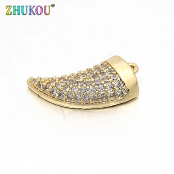 9*16mm Supplies for Inlaid Brass Cubic Zirconia Ox Horn Charms Pendants DIY Jewelry Findings, Hole: 1mm, Model: VD55
9*16mm Supplies for Inlaid Brass Cubic Zirconia Ox Horn Charms Pendants DIY Jewelry Findings, Hole: 1mm, Model: VD55