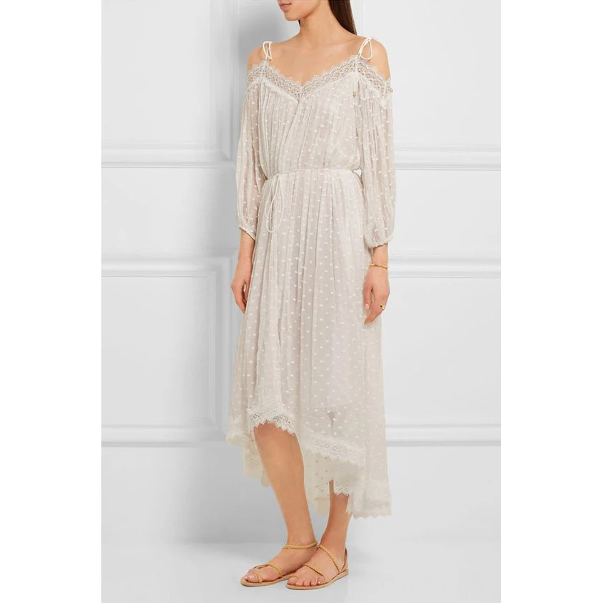 PERHAPS U white black lace dress polka dot midi chiffon strap v neck off shoulder summer loose beach sundress long boho D0178
PERHAPS U white black lace dress polka dot midi chiffon strap v neck off shoulder summer loose beach sundress long boho D0178
