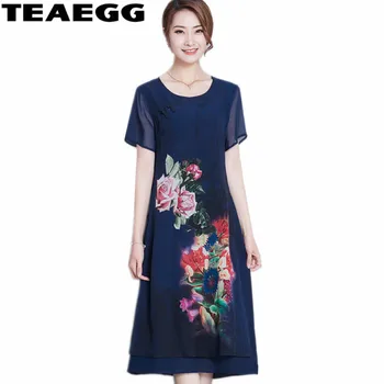 TEAEGG Retro Silk Dress Vestido Vintage Ladies Summer Dresses Large Sizes Loose Navy Floral Dress Women Clothes 2020 3XL 4XL1116
TEAEGG Retro Silk Dress Vestido Vintage Ladies Summer Dresses Large Sizes Loose Navy Floral Dress Women Clothes 2020 3XL 4XL1116