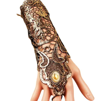 Women Steampunk Style Lace Fingerless Long Gloves Lace Hollow-Out Chain Bracelet Skid Resistant Gloves Goth Party Costumes 2018
Women Steampunk Style Lace Fingerless Long Gloves Lace Hollow-Out Chain Bracelet Skid Resistant Gloves Goth Party Costumes 2018