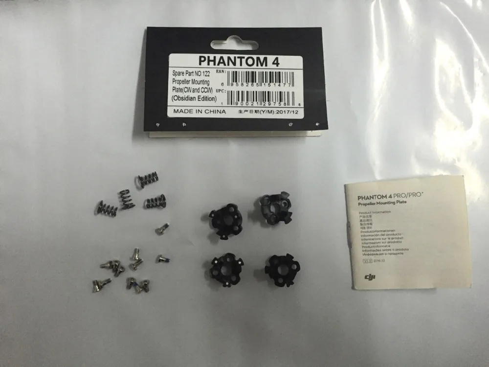Genuine DJI Phantom 4 Pro Part 122 - Propeller Mounting Plate (2CW+2CCW) -Obsidian Black for P4P Obsidian Edition Drone
Genuine DJI Phantom 4 Pro Part 122 - Propeller Mounting Plate (2CW+2CCW) -Obsidian Black for P4P Obsidian Edition Drone