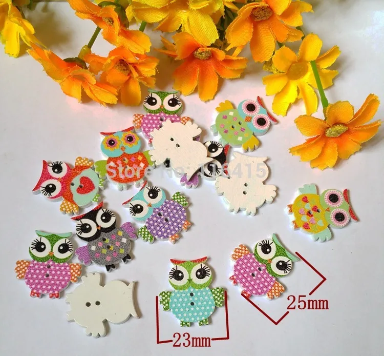 200pcs 2 Holes Mixed Owl Shape Wooden Buttons for Craft Flatback sewing scrapbooking products botoes / botones 23mm*25mm
200pcs 2 Holes Mixed Owl Shape Wooden Buttons for Craft Flatback sewing scrapbooking products botoes / botones 23mm*25mm