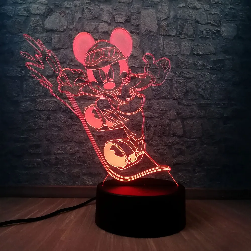 Surfing Mickey Mouse 3D LED Night Light 7 Color Changing Bedside Table Sleep Lighting Room Decor Child Kid Birthday Gift Toys
Surfing Mickey Mouse 3D LED Night Light 7 Color Changing Bedside Table Sleep Lighting Room Decor Child Kid Birthday Gift Toys