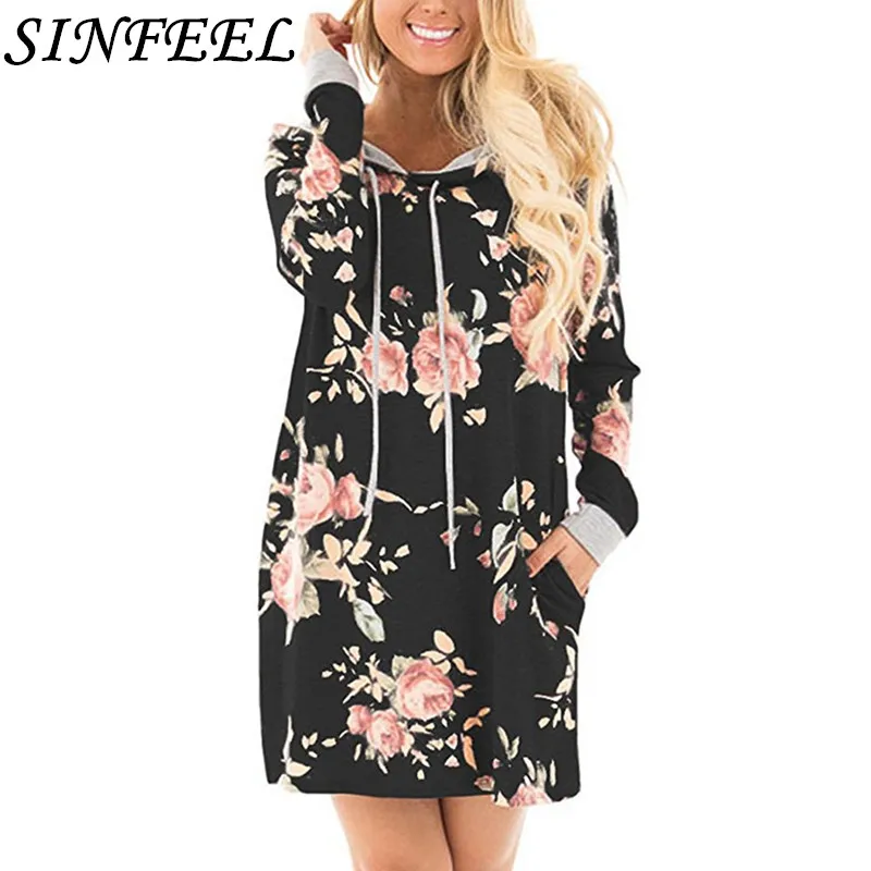 SINFEEL Autumn Fashion Womens Hoodies Long Sleeve Sweatshirt Dress Women Hooded Floral Print Ladies Pullover Kwaii Female Tops
SINFEEL Autumn Fashion Womens Hoodies Long Sleeve Sweatshirt Dress Women Hooded Floral Print Ladies Pullover Kwaii Female Tops