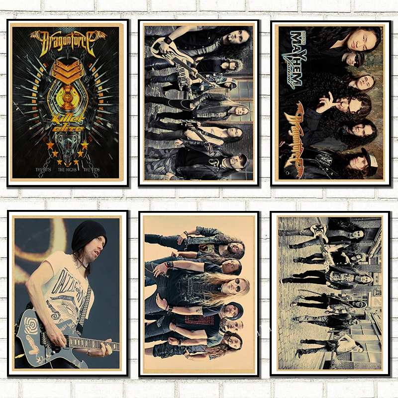 DragonForce Classic rock Posters Kraft Paper Art Printed Room Painting Wall stickers
DragonForce Classic rock Posters Kraft Paper Art Printed Room Painting Wall stickers