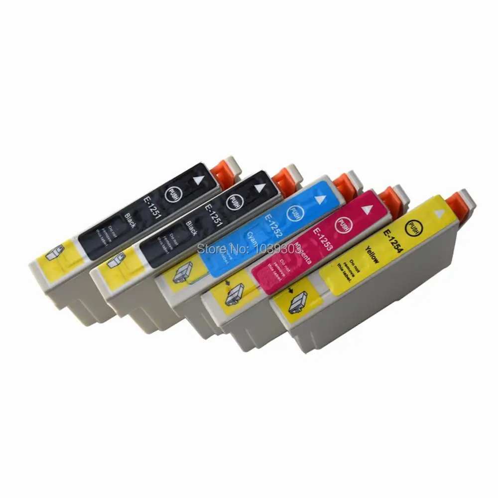 5Pack Compatible Ink Cartridges T1251 T1252 T1253 T1254 for Epson NX125 NX127 NX230 Workforce 320 323 325 Printer With Chips
5Pack Compatible Ink Cartridges T1251 T1252 T1253 T1254 for Epson NX125 NX127 NX230 Workforce 320 323 325 Printer With Chips