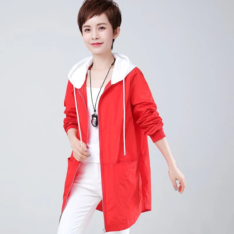 Woman red jacket spring 2019 hooded jacket contrast color outerwear womens high quality casual jacket plus size white hat tops
Woman red jacket spring 2019 hooded jacket contrast color outerwear womens high quality casual jacket plus size white hat tops