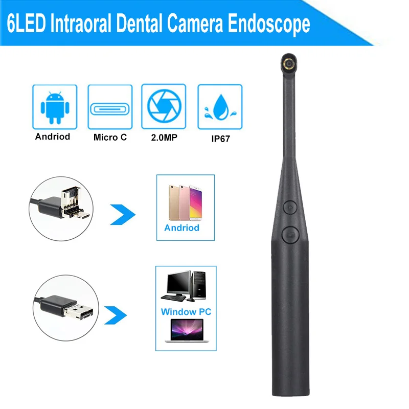 2MP Intraoral Dental Camera Endoscope 6LED USB Micro-check Inspection Oral Real-time
2MP Intraoral Dental Camera Endoscope 6LED USB Micro-check Inspection Oral Real-time