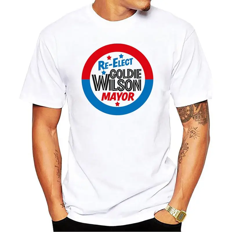 Re-Elect Mayor Goldie Wilson Creative Customized Printed Men's T-shirt Short Sleeve Cotton Casual T-shirt
Re-Elect Mayor Goldie Wilson Creative Customized Printed Men's T-shirt Short Sleeve Cotton Casual T-shirt