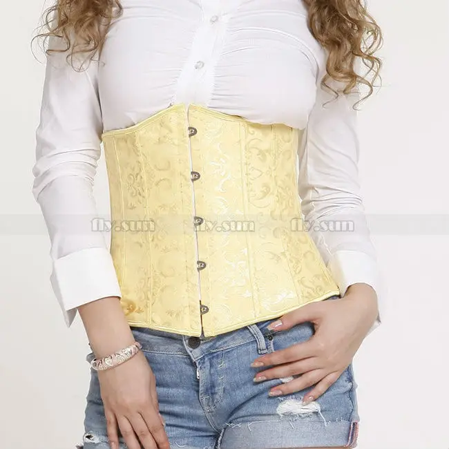 Yellow Full Spiral Steel Boned Waist Trainer Cincher Bridal Waspie Underbust Corset S M L XL 2XL
Yellow Full Spiral Steel Boned Waist Trainer Cincher Bridal Waspie Underbust Corset S M L XL 2XL