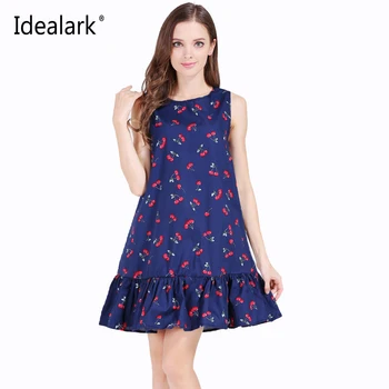 Idealark 100% cotton Sleeveless Sexy Casual beach dress