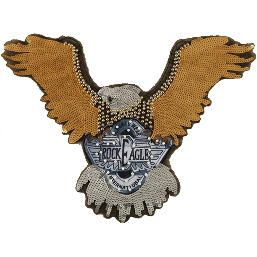 T shirt Women punk patch sequins 49cm rock eagle deal with it biker patches for clothing stickers 3d t shirt mens free shipping
T shirt Women punk patch sequins 49cm rock eagle deal with it biker patches for clothing stickers 3d t shirt mens free shipping
