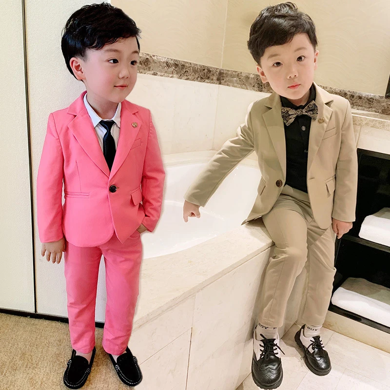 2PCS Boys Suit For Wedding School Kids Prom Party Formal Blazer Pants Clothing Set Children Tuxedo Performance Costume
2PCS Boys Suit For Wedding School Kids Prom Party Formal Blazer Pants Clothing Set Children Tuxedo Performance Costume