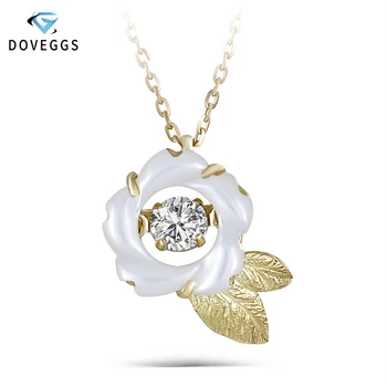 DovEggs Ladies 0.1carat Diamond Pendant Necklace 18K Yellow Gold Diamond Dancing Setting Link Chain Necklace For Women
DovEggs Ladies 0.1carat Diamond Pendant Necklace 18K Yellow Gold Diamond Dancing Setting Link Chain Necklace For Women