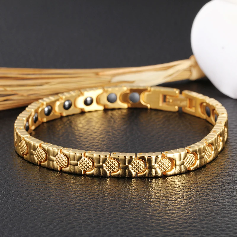 TrustyLan Gold Color Bracelets For Women Never Fade Stainless Steel Healthy Magnetic Bracelets Bracelete Femme Party Jewelry
TrustyLan Gold Color Bracelets For Women Never Fade Stainless Steel Healthy Magnetic Bracelets Bracelete Femme Party Jewelry