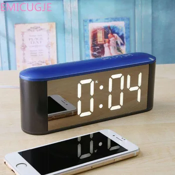 Mirror clocks with Thermometer Table Desk Digital clock LED temperature display snooze New home LED electronic clock
Mirror clocks with Thermometer Table Desk Digital clock LED temperature display snooze New home LED electronic clock