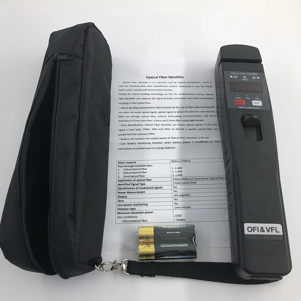 joinwitJW3306D Fiber Optic Identifier Live Fiber Optical Identifier with Built in 10mw Visual Fault Locator
joinwitJW3306D Fiber Optic Identifier Live Fiber Optical Identifier with Built in 10mw Visual Fault Locator