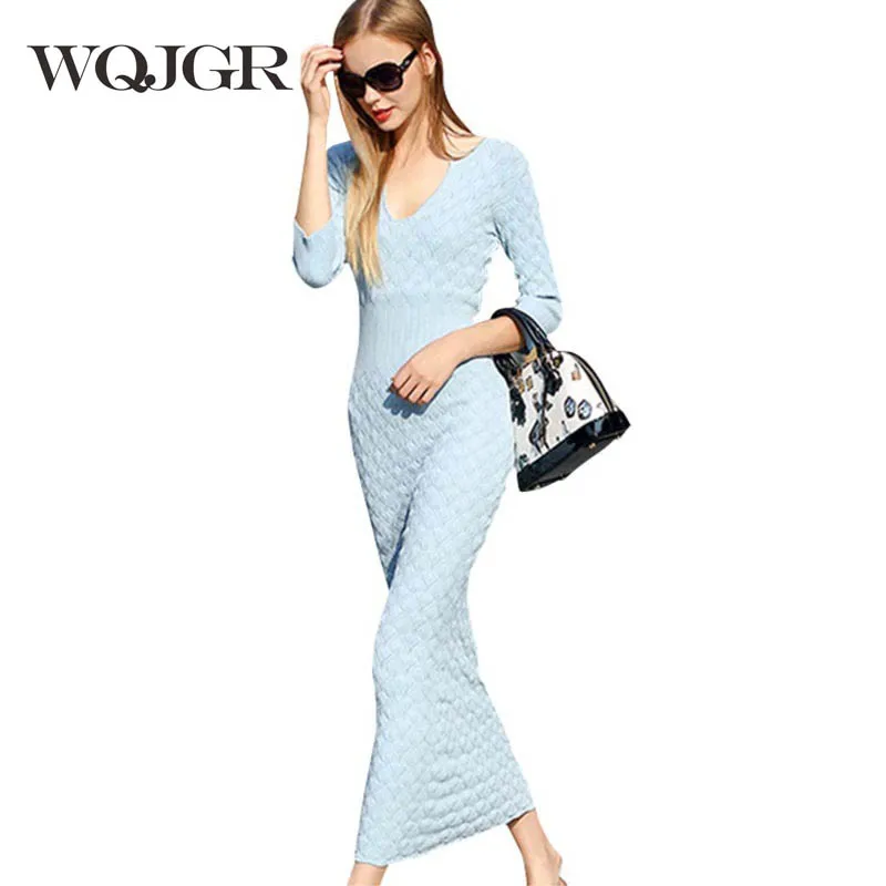 WQJGR Europe Station 2019 Fashion Clothes High Waist Sexy V Lead Package Buttocks Knitting Dress Women
WQJGR Europe Station 2019 Fashion Clothes High Waist Sexy V Lead Package Buttocks Knitting Dress Women