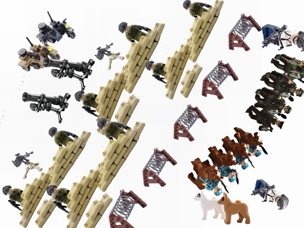 Legoing military 6 sandbags 10 camouflage gun mortars heavy machine guns armed police model Miltary building blocks legoings
Legoing military 6 sandbags 10 camouflage gun mortars heavy machine guns armed police model Miltary building blocks legoings