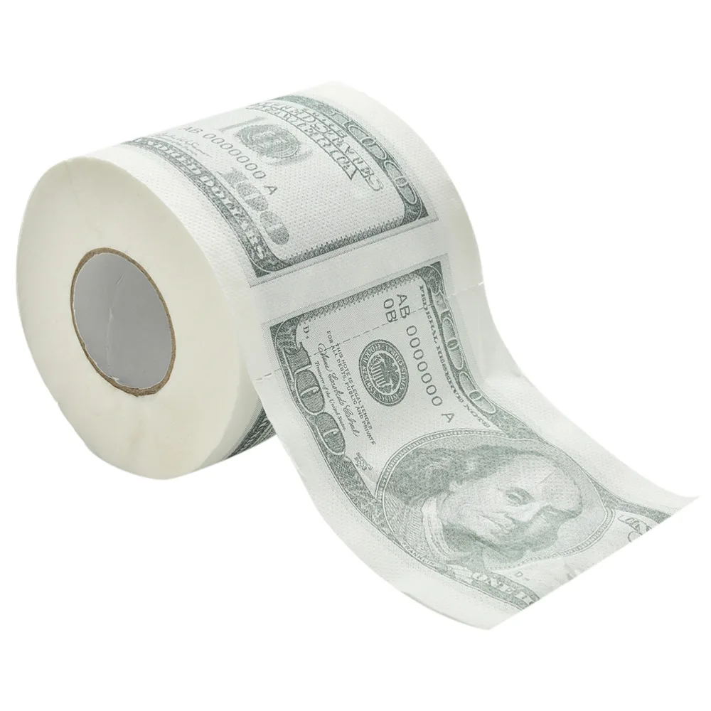 Facial Tissue One Hundred Dollar Bill Toilet Paper Novelty Fun $100 TP Money Roll Gag Gift
Facial Tissue One Hundred Dollar Bill Toilet Paper Novelty Fun $100 TP Money Roll Gag Gift