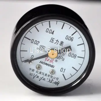 0-0.1 Mpa Water Oil Hydraulic Air Pressure Gauge Universal Gauge M10*1 40mm Dia