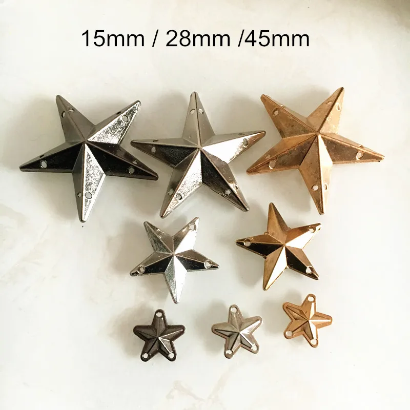 3D Star Sew-on Rivet,Zinc Alloy Star Rivet Stud With Sewing holes,15mm,28mm,45mm,Gold-color,Silver-color,Black Gunmetal -FK
3D Star Sew-on Rivet,Zinc Alloy Star Rivet Stud With Sewing holes,15mm,28mm,45mm,Gold-color,Silver-color,Black Gunmetal -FK