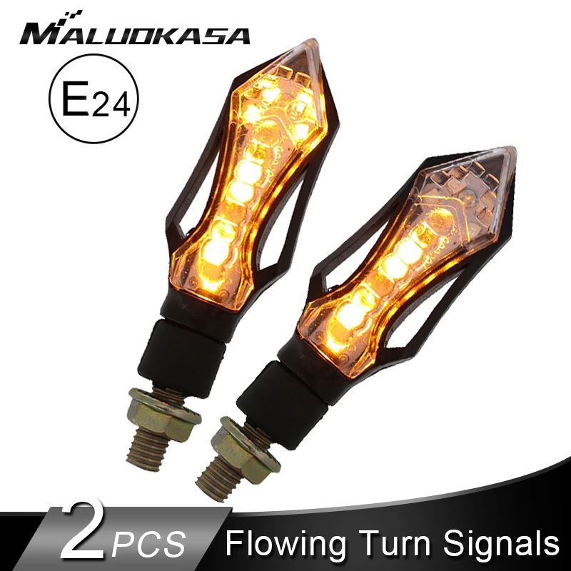 2PCS LED Turn Signals Motorcycle E24 Flashing Light 9LED Flowing Water Blinker Built-in Relay Moto Lamp Bolt 10mm Auto Indicator
2PCS LED Turn Signals Motorcycle E24 Flashing Light 9LED Flowing Water Blinker Built-in Relay Moto Lamp Bolt 10mm Auto Indicator