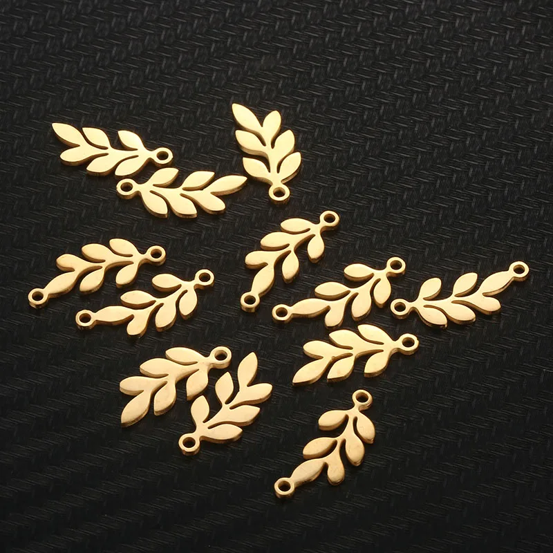 10PCS/lot Stainless Steel Leaf Charms Pendants Fit Jewelry DIY Handmade Necklaces Bracelets leaves Charms Making Accessories
10PCS/lot Stainless Steel Leaf Charms Pendants Fit Jewelry DIY Handmade Necklaces Bracelets leaves Charms Making Accessories