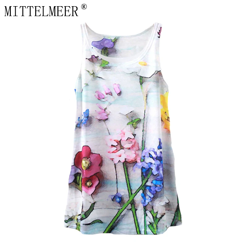 MITTELMEER 2017 New t Shirt Women o-neck sleeveless t-shirts Digital printing lavender tops for women
MITTELMEER 2017 New t Shirt Women o-neck sleeveless t-shirts Digital printing lavender tops for women