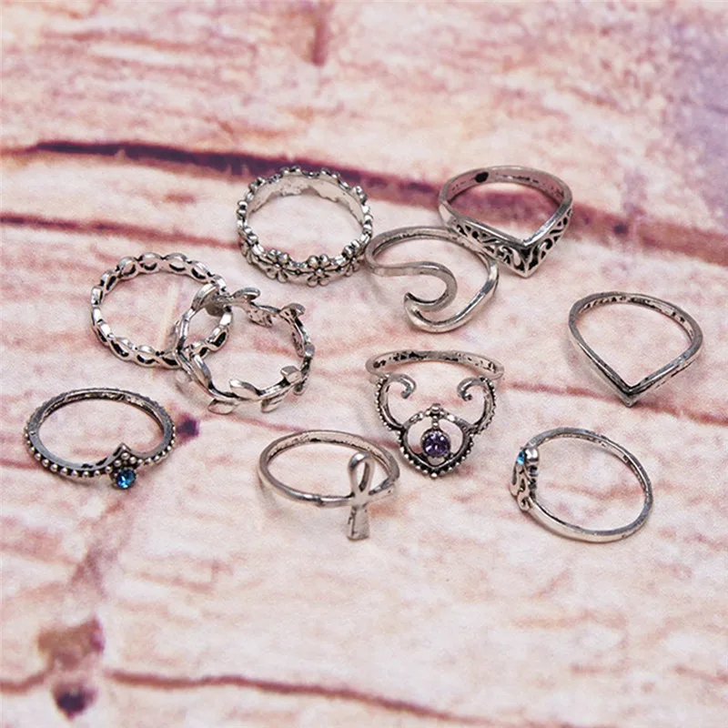 Trendy 10pcs/Set Silver Gold Color Flower Midi Ring Set for Women Boho Beach Vintage Turkish Punk Elephant Knuckle Rings 2colors
Trendy 10pcs/Set Silver Gold Color Flower Midi Ring Set for Women Boho Beach Vintage Turkish Punk Elephant Knuckle Rings 2colors