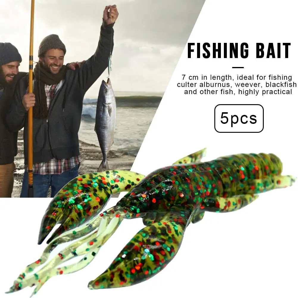 5PCS Soft Bait Silicone Crayfish Shape Simulation Soft Shrimp Fake Fishing Lures For Sea River Lake Ocean Boat Beach Fishing
5PCS Soft Bait Silicone Crayfish Shape Simulation Soft Shrimp Fake Fishing Lures For Sea River Lake Ocean Boat Beach Fishing