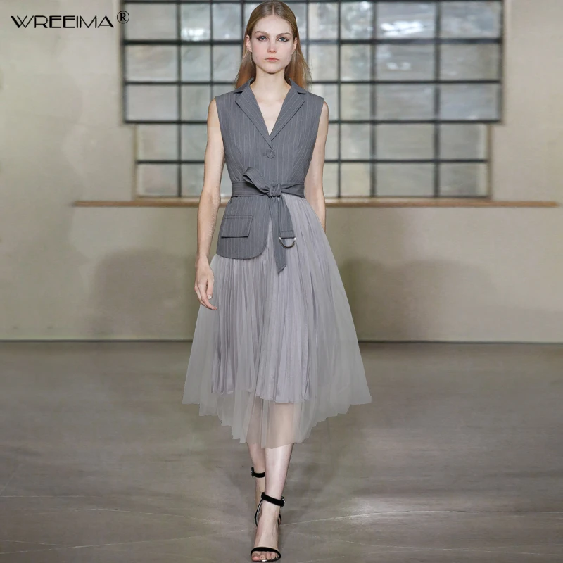 2019 summer Sexy Patchwork Eegant Dress office Notched Neck Mesh Waist Dresses Long Swing Vestido Belt high quality robe femme
2019 summer Sexy Patchwork Eegant Dress office Notched Neck Mesh Waist Dresses Long Swing Vestido Belt high quality robe femme